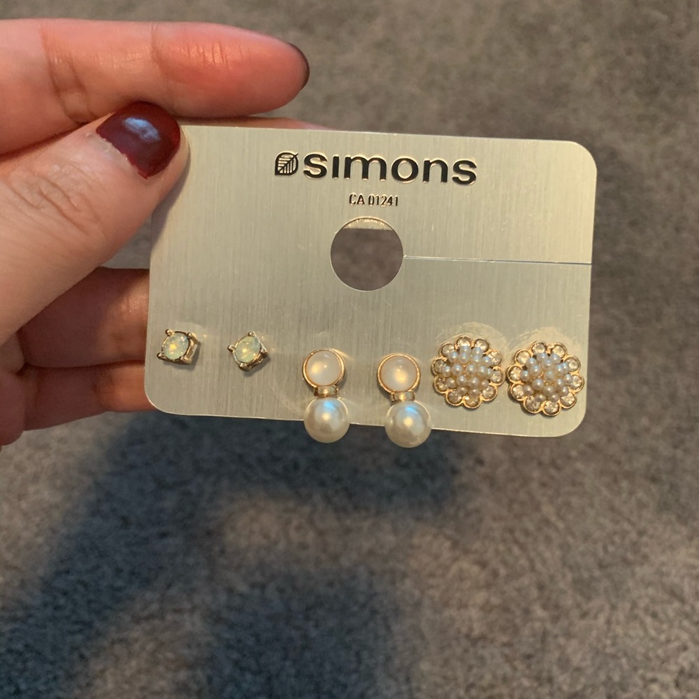 Simons earrings x 3 pairs